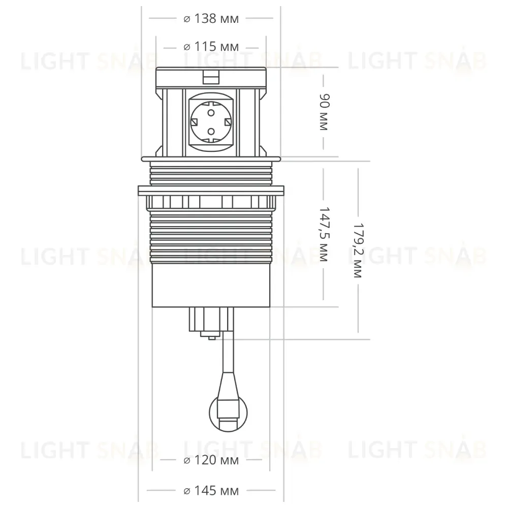 Блок розеток 107J (4 секции, 2 USB А + 2 USB С) Mebax 00-00001171 00-00001171
