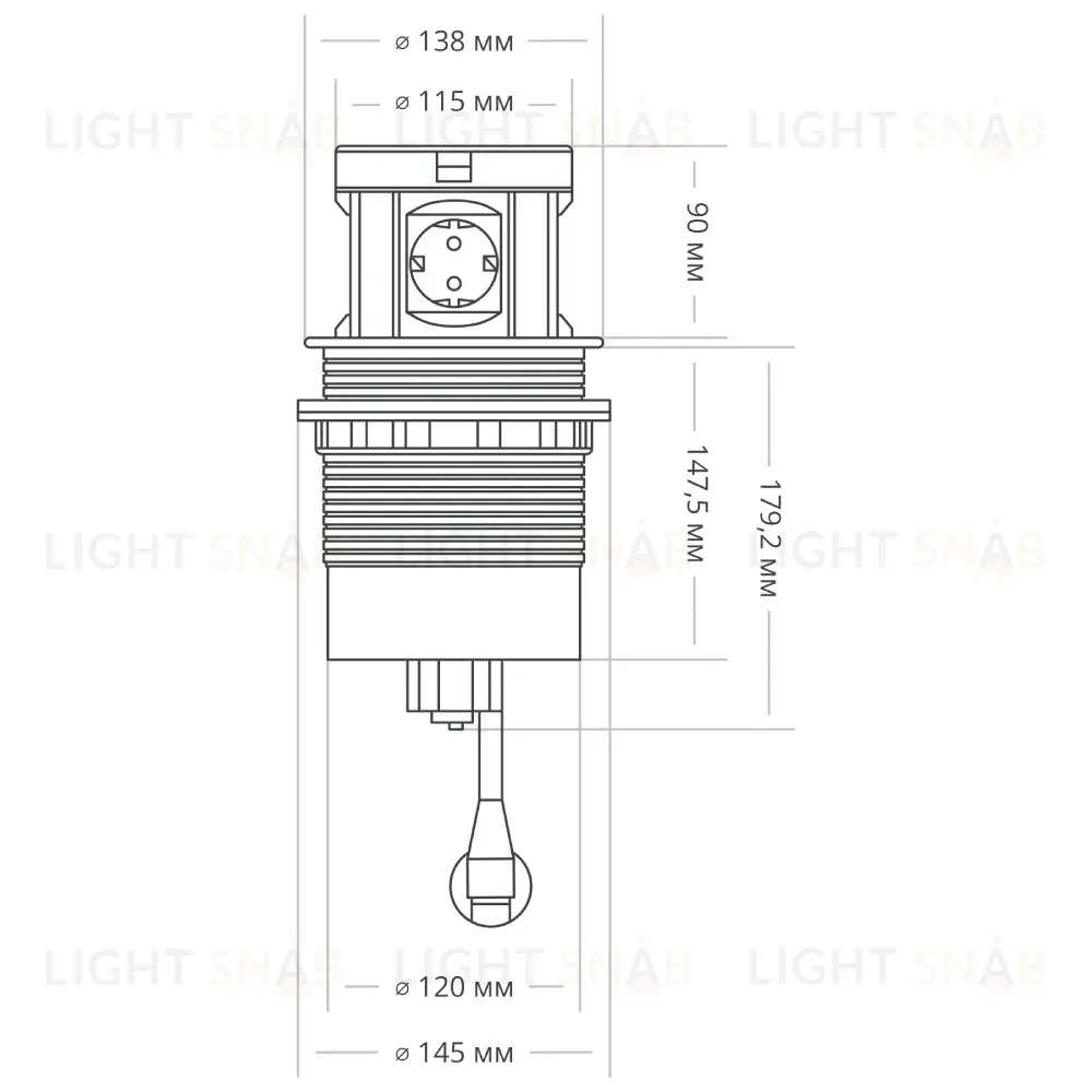 Блок розеток 107J (4 секции, 2 USB А + 2 USB С) Mebax 00-00001464 00-00001464