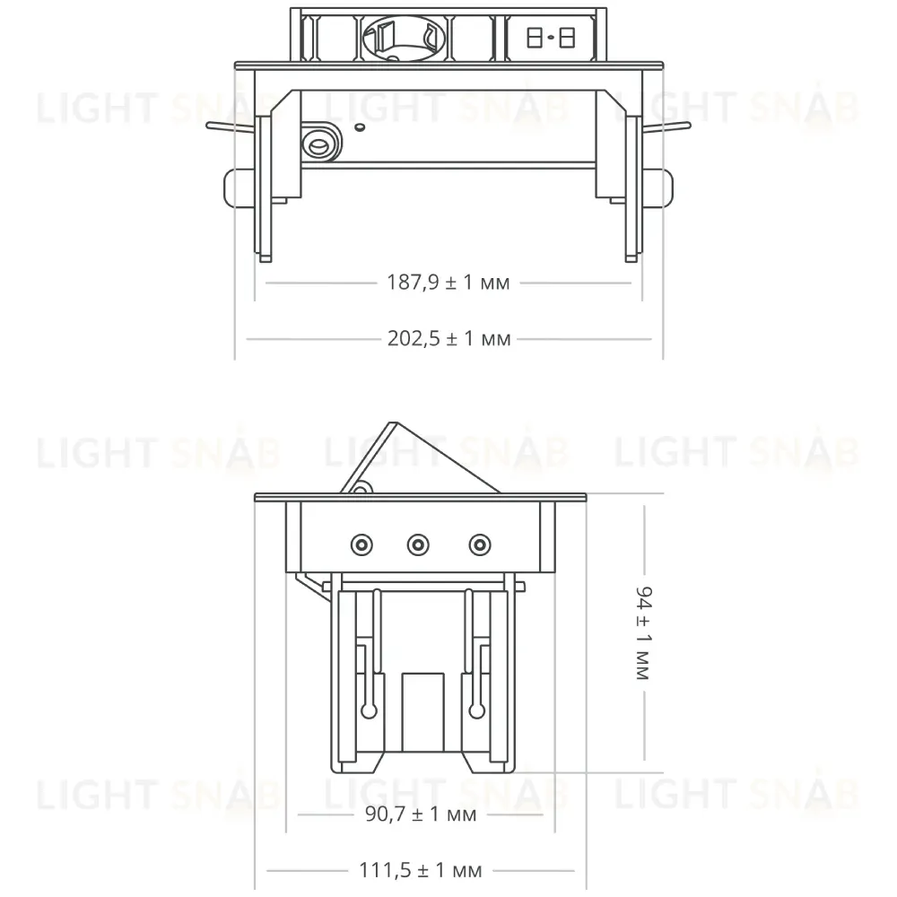 Блок розеток 47 (1 секция и 2 USB) Mebax 00-00001163 00-00001163