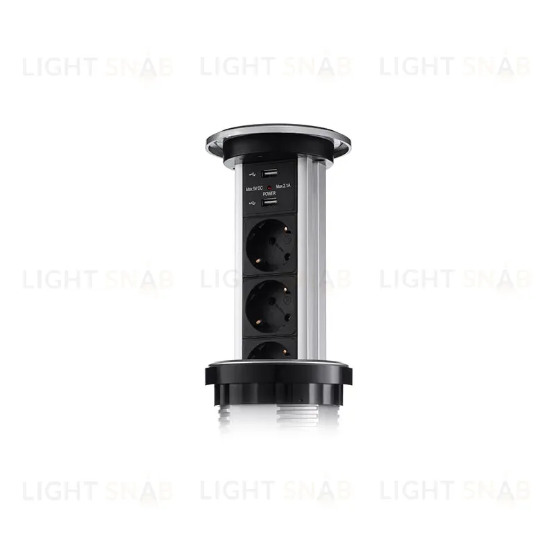 Сенсорный блок розеток LK (3 секции и 2 USB) Mebax 00-00001183 00-00001183