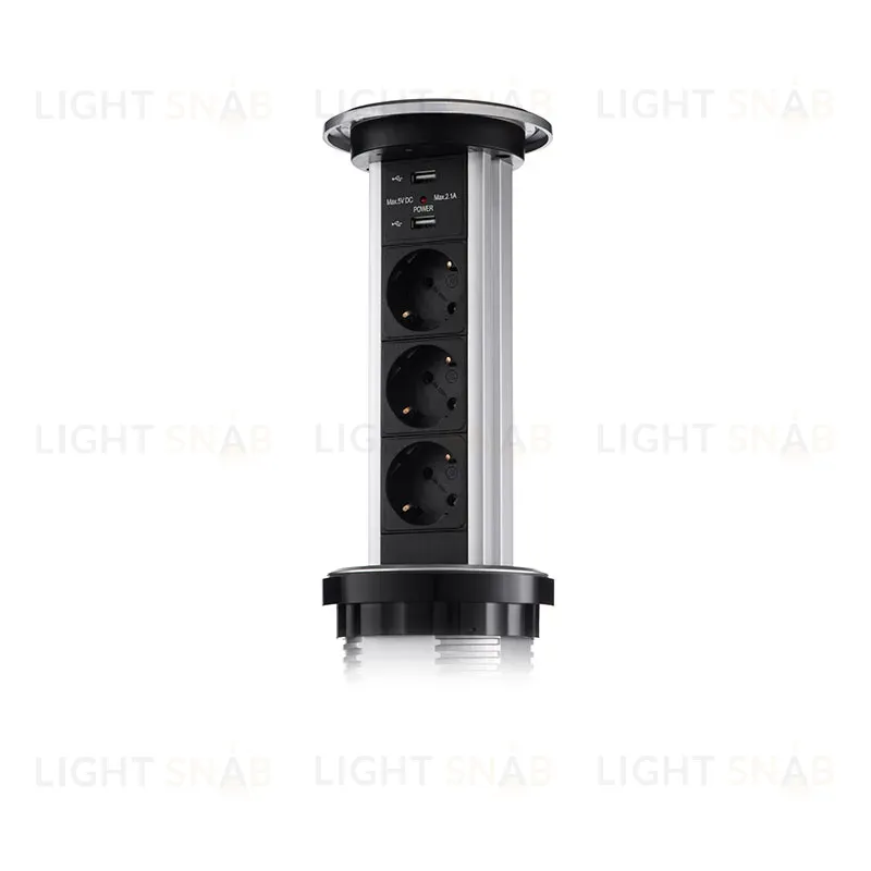 Сенсорный блок розеток LK (3 секции и 2 USB) Mebax 00-00001183 00-00001183