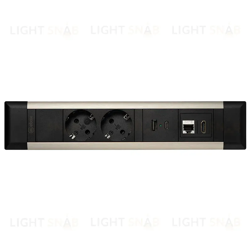 Блок розеток 41T (2 секции, USB + type C + RJ45 + HDMI) Mebax 00-00002593 00-00002593