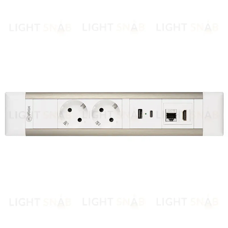 Блок розеток 41T (2 секции, USB + type C + RJ45 + HDMI) Mebax 00-00002594 00-00002594