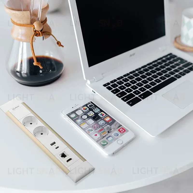 Блок розеток 41T (2 секции, USB + type C + RJ45 + HDMI) Mebax 00-00002594 00-00002594