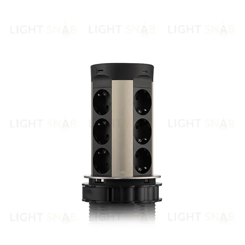 Блок розеток 17 (12 секций и USB type A+C) беспроводная зарядка Mebax 00-00002599 00-00002599