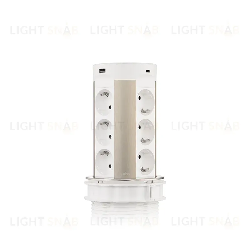 Блок розеток 17 (12 секций и USB type A+C) беспроводная зарядка Mebax 00-00002600 00-00002600