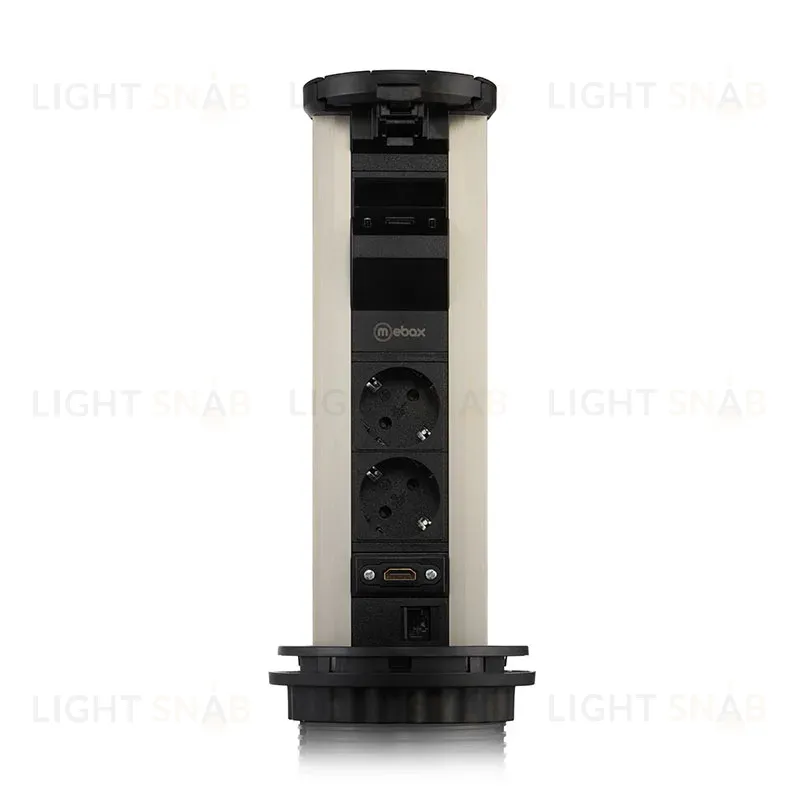 Блок розеток 12J (2 секции, USB type A+C + RJ45 + HDMI) беспроводная зарядка Mebax 00-00002597 00-00002597
