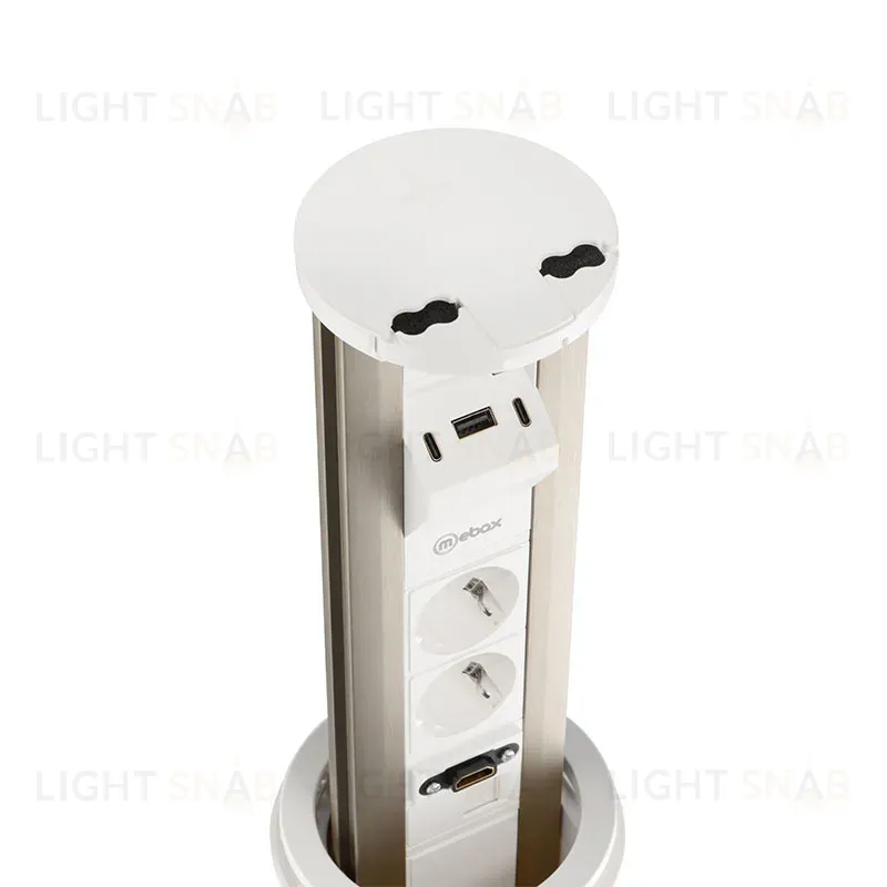Блок розеток 12J (2 секции, USB type A+C + RJ45 + HDMI) беспроводная зарядка Mebax 00-00002598 00-00002598