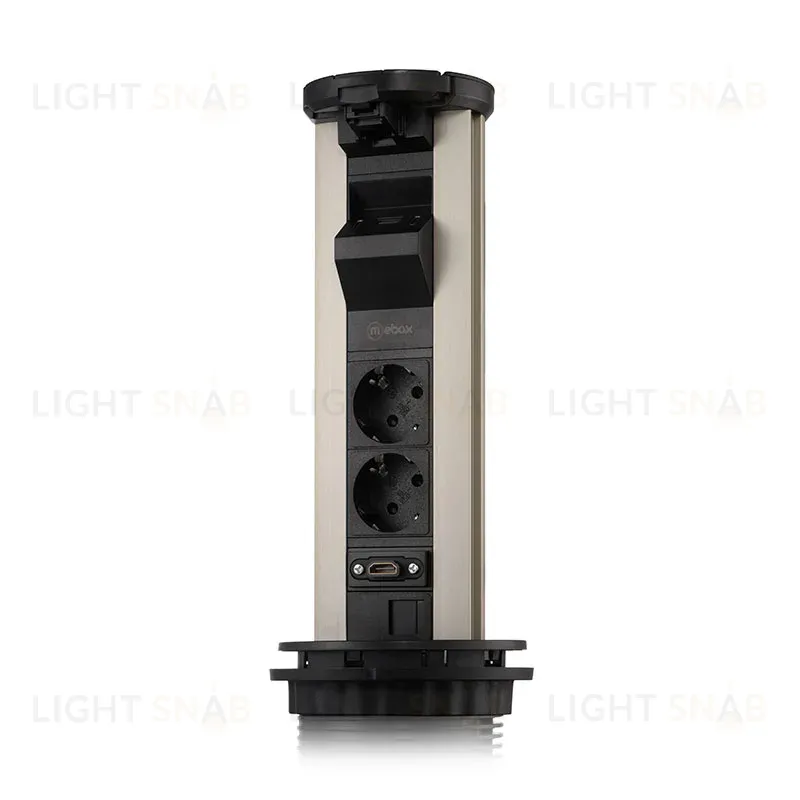 Блок розеток 12J (2 секции, USB type A+C + RJ45 + HDMI) беспроводная зарядка Mebax 00-00002597 00-00002597