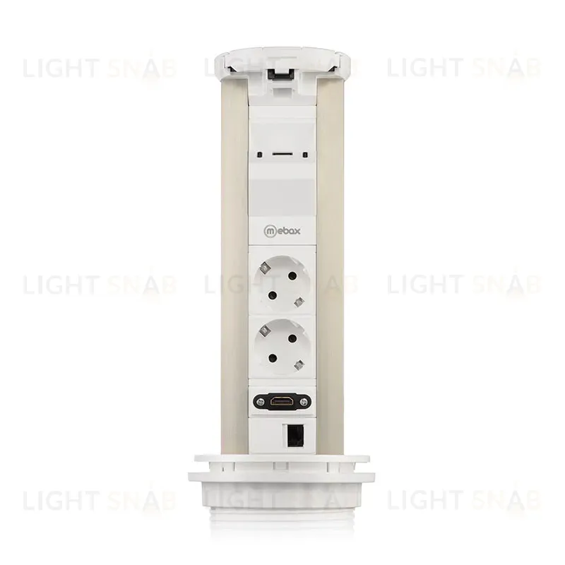 Блок розеток 12J (2 секции, USB type A+C + RJ45 + HDMI) беспроводная зарядка Mebax 00-00002598 00-00002598