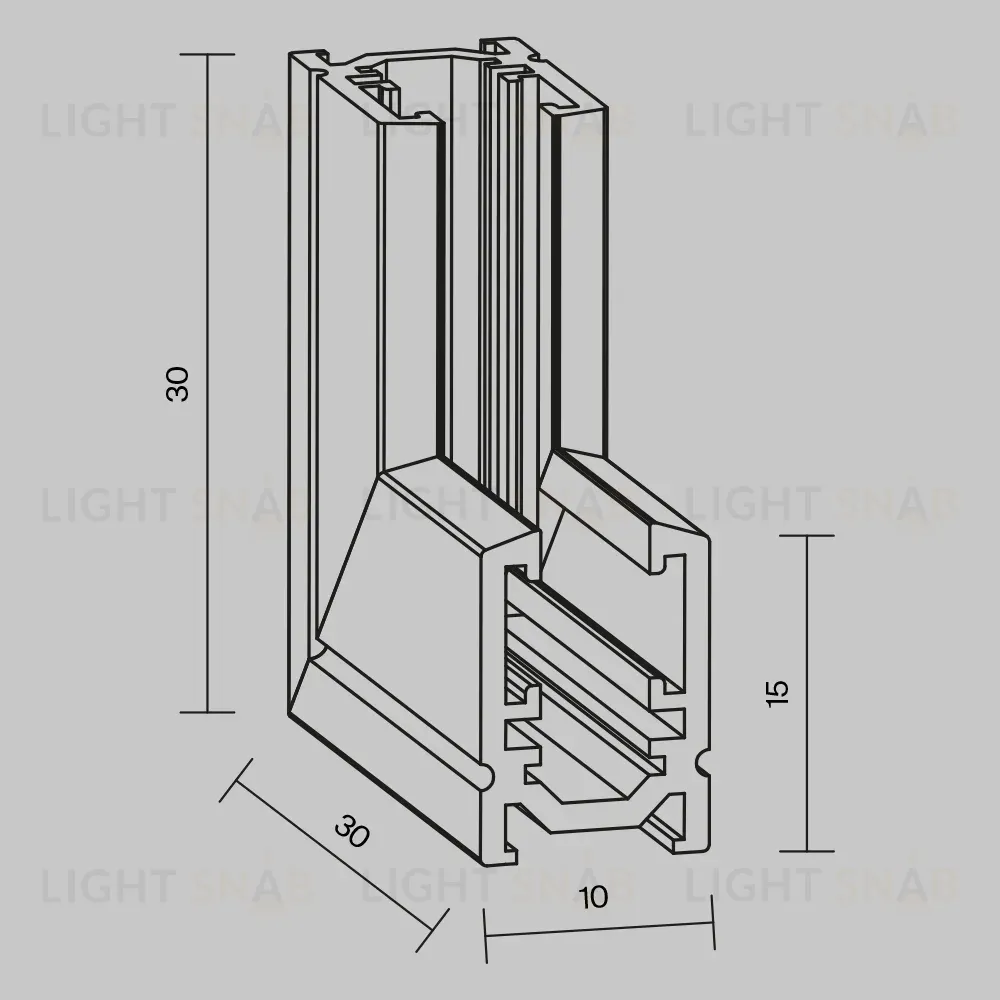 Коннектор угловой внутренний Maytoni Levity TRA184ICL-11B TRA184ICL-11B