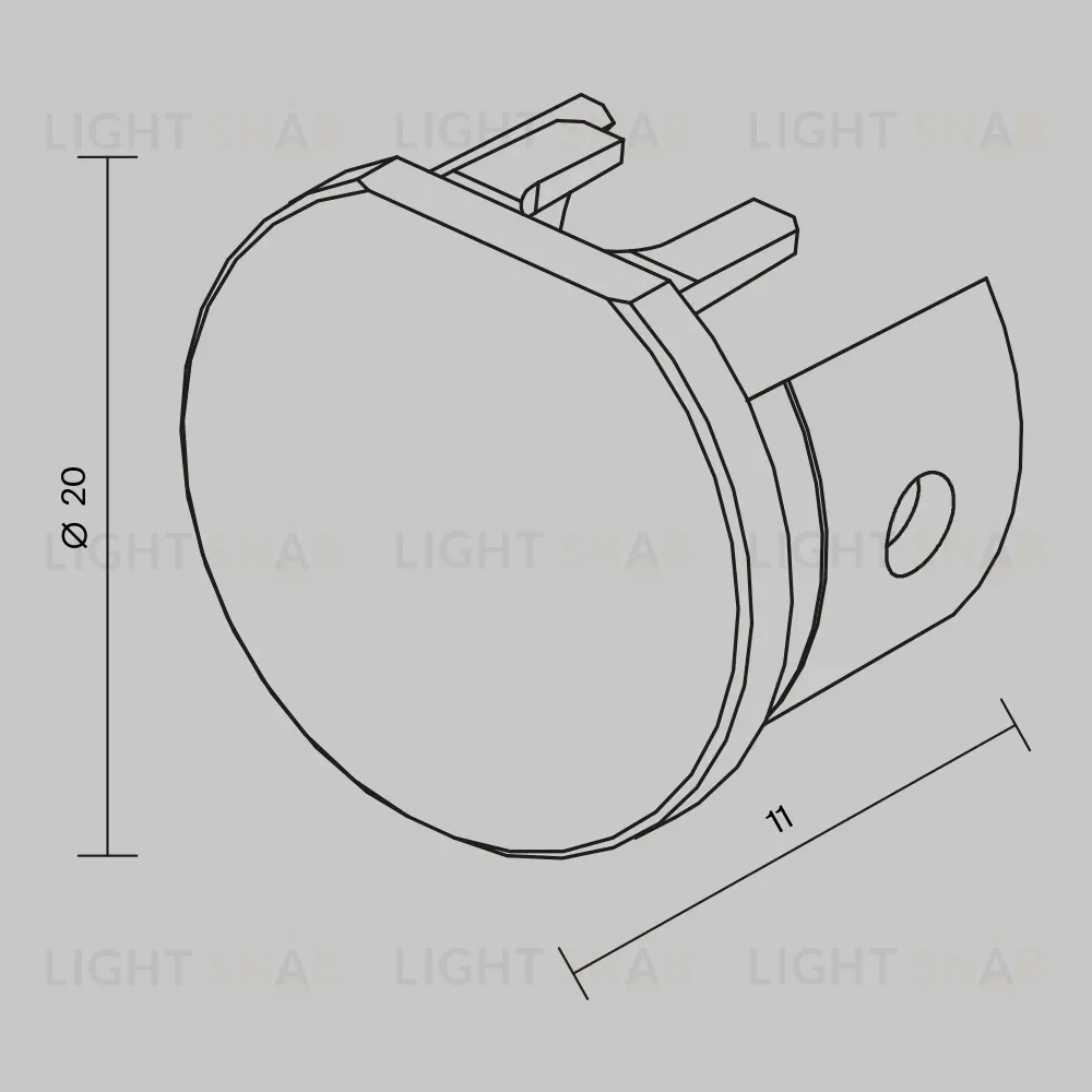 Заглушка для подвесного круглого шинопровода (2 шт.) Maytoni Levity TRA184EC-R-11B TRA184EC-R-11B