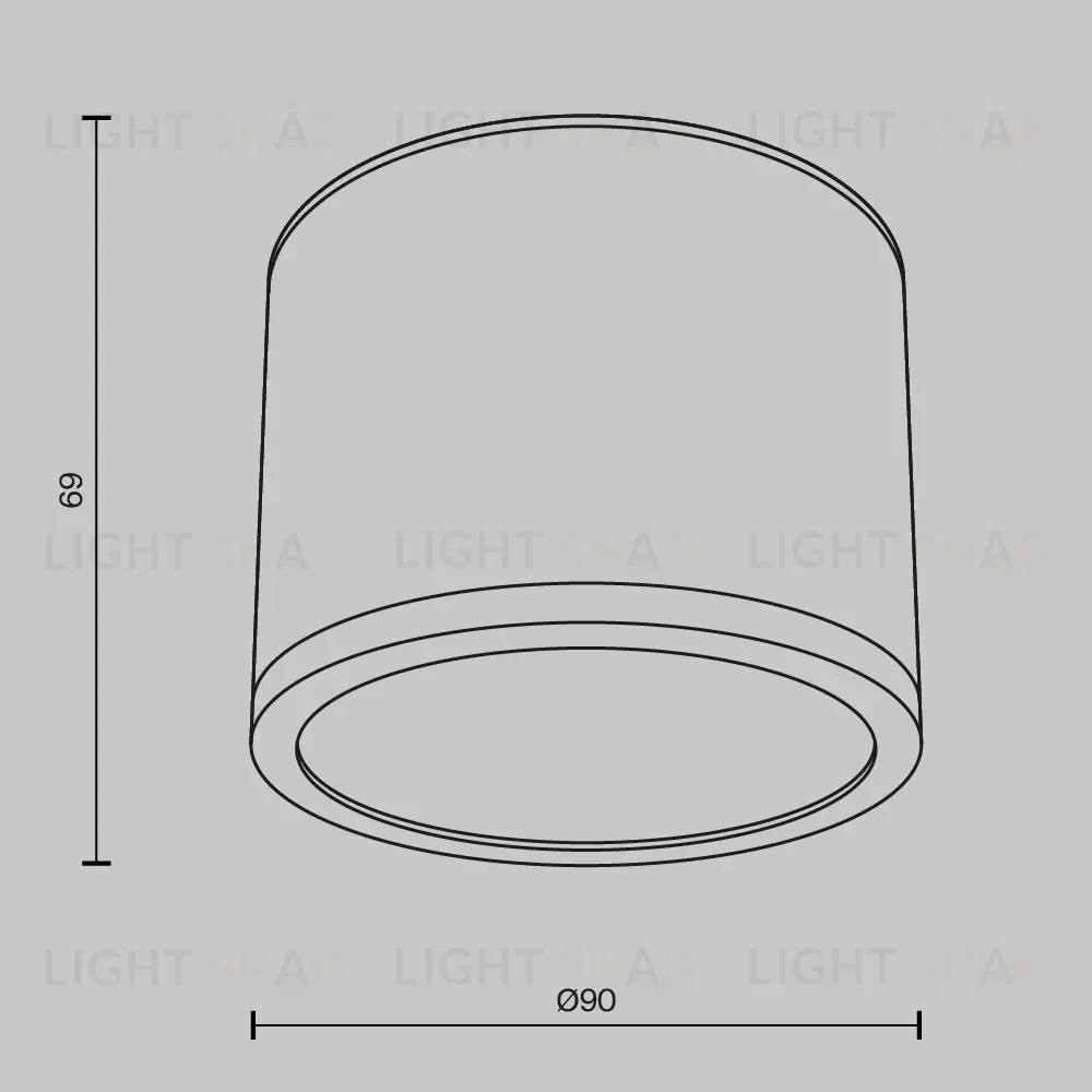 Накладной светильник Maytoni Rendo C095CL-GX53-B C095CL-GX53-B