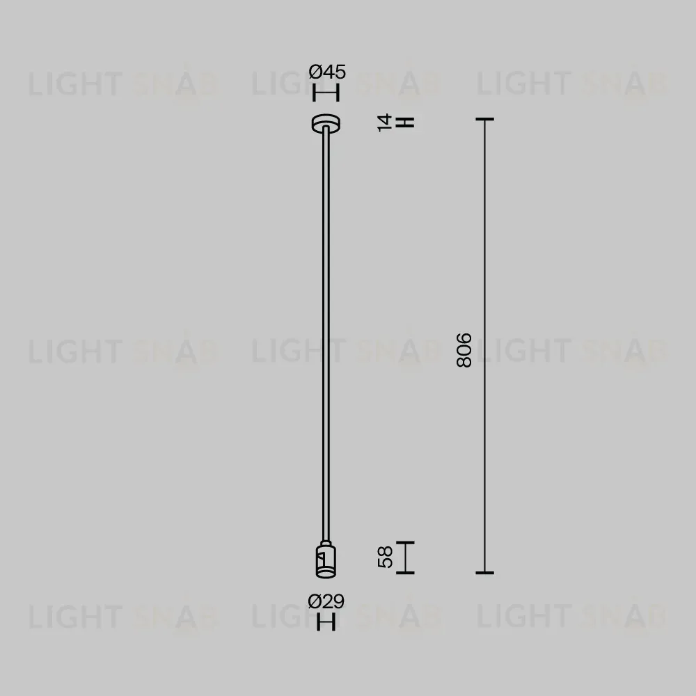 Крепление потолочное одинарное Maytoni Flarity TRA159C-SL1-BS TRA159C-SL1-BS