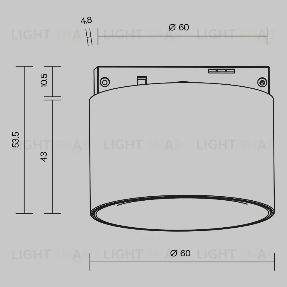 Трековый магнитный светильник Maytoni Alfa S TR188-1-5W3K-M-B TR188-1-5W3K-M-B