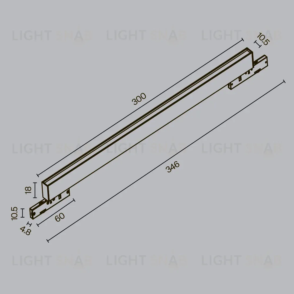 Трековый магнитный светильник Maytoni Basis TR192-1-8W2.7K-B TR192-1-8W2.7K-B
