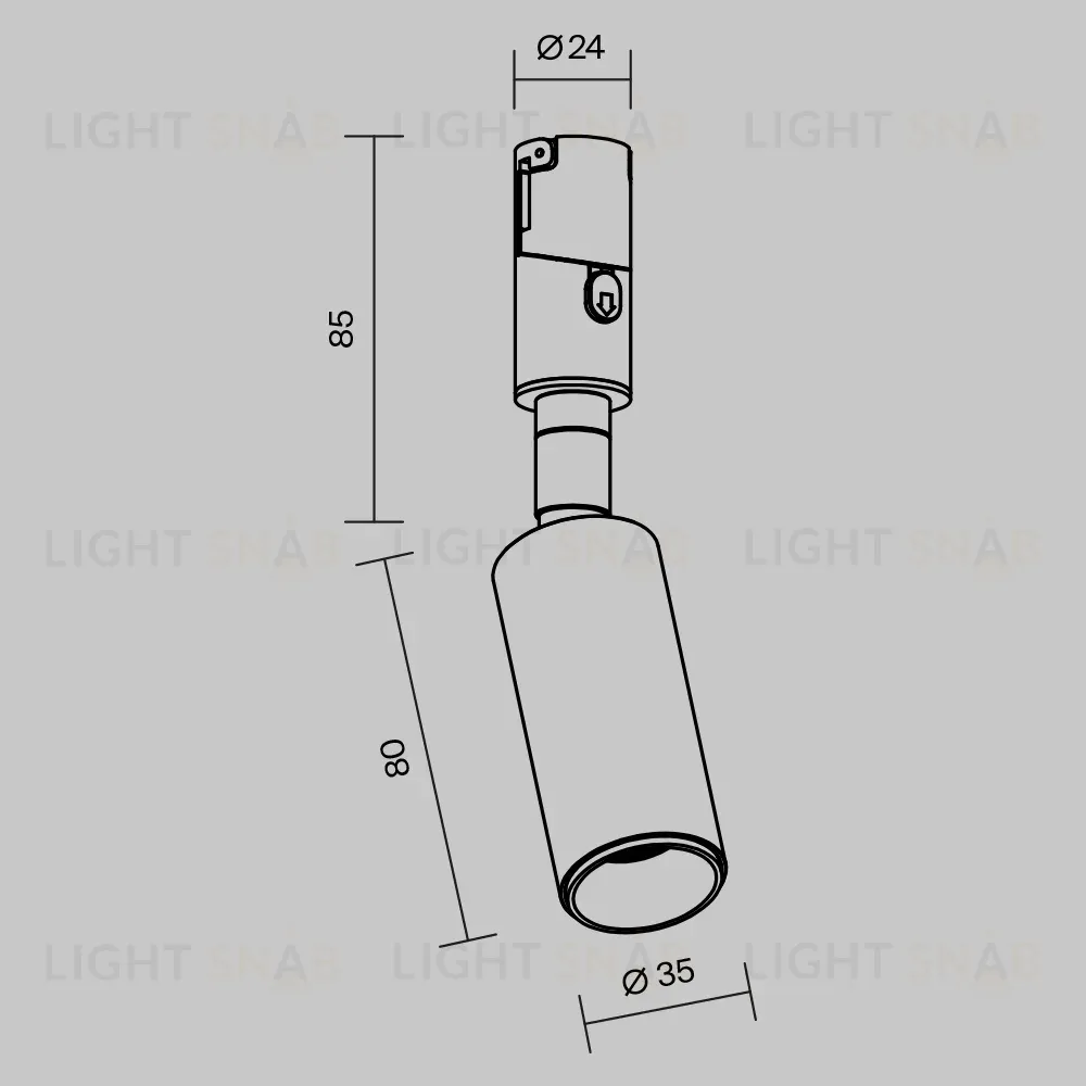 Трековый магнитный светильник Maytoni Focus Led TR201-1-5W3K-M-BBS TR201-1-5W3K-M-BBS
