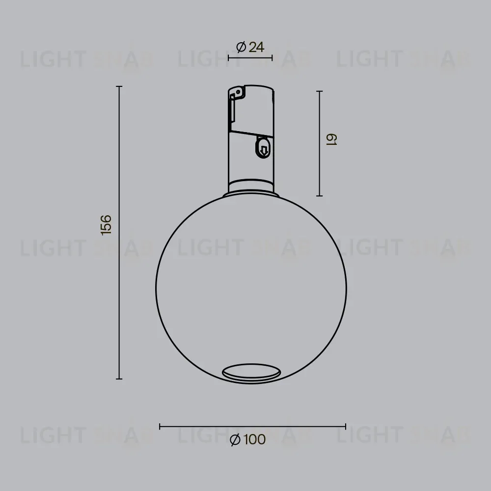 Трековый магнитный светильник Maytoni Bubble TR205-1-3W3K-B TR205-1-3W3K-B