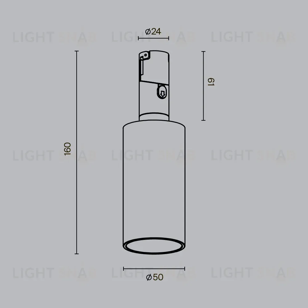 Трековый магнитный светильник Maytoni Magnum TR207-1-3W3K-B TR207-1-3W3K-B