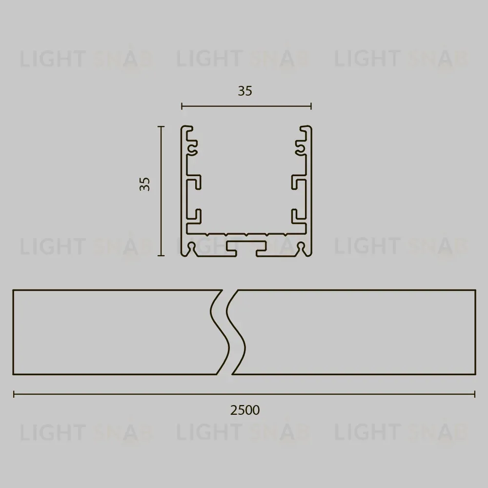 Радиусный профиль Maytoni Led strip ALM-3535R-B-D-2.5M ALM-3535R-B-D-2.5M