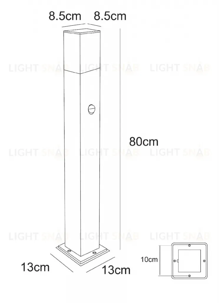 Ландшафтный светильник Arte Lamp Plate A3711FN-1BK A3711FN-1BK