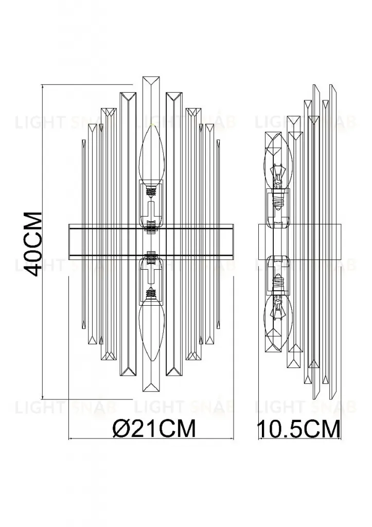 Настенный светильник Arte Lamp Fedelta A1068AP-2PB A1068AP-2PB
