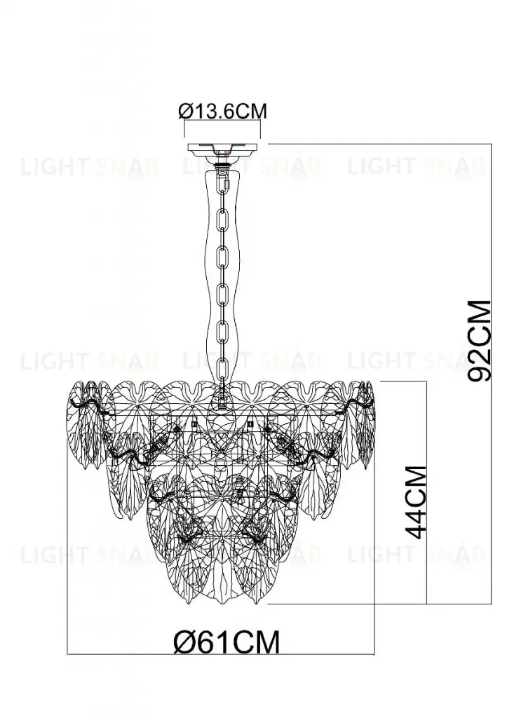 Подвесная люстра Arte Lamp Kapri A4078LM-9CC A4078LM-9CC
