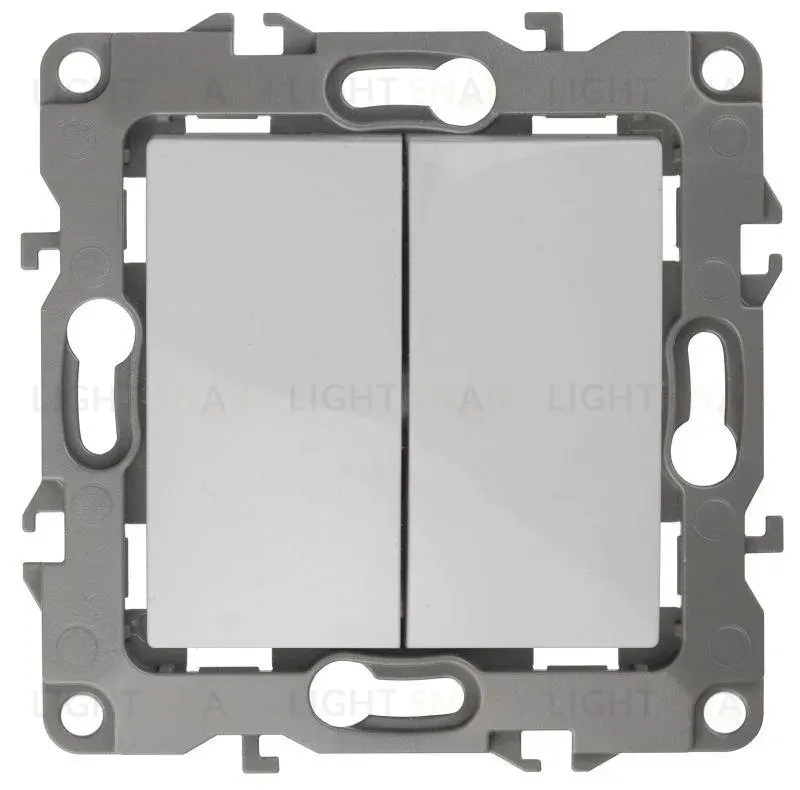 Выключатель двухклавишный ЭРА 12 10AX 250V 12-1104-01 Б0014645 Б0014645