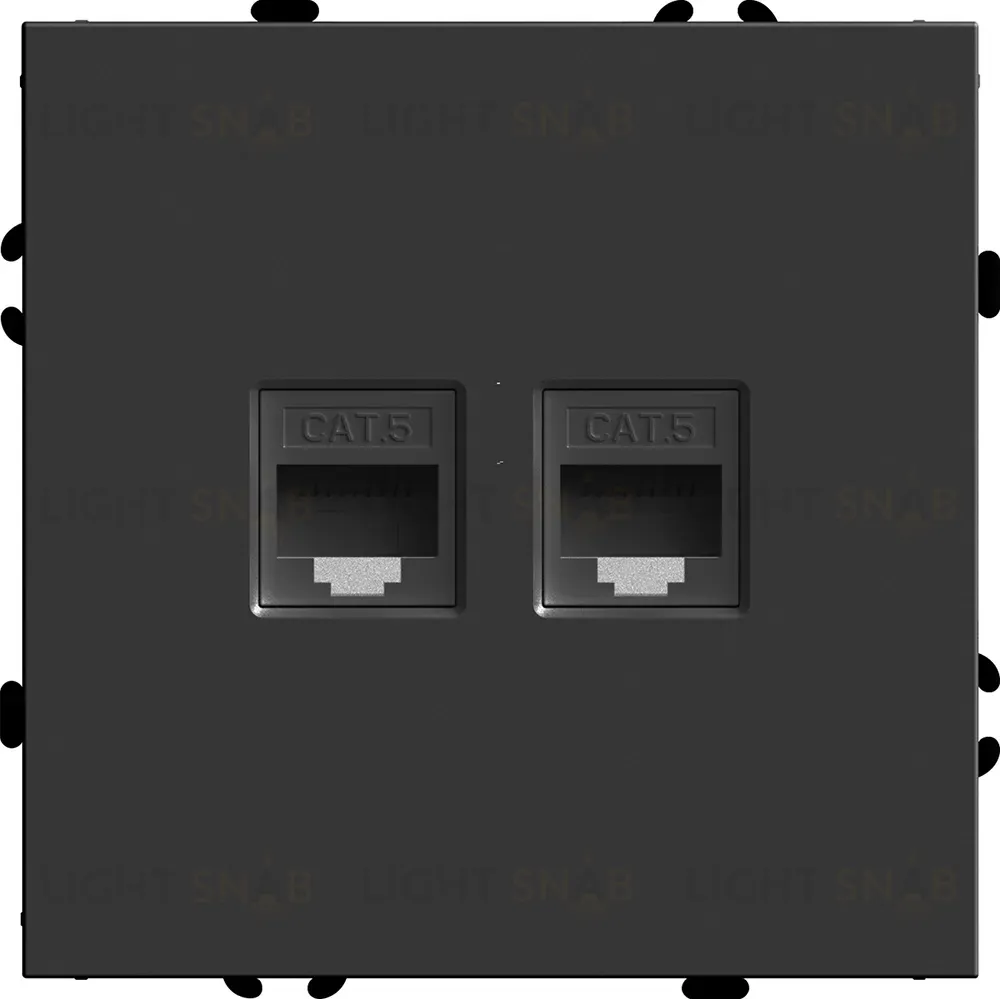 Розетка компьютерная 2-местная RJ-45 Stekker RST00-5111-05 Эмили 49848 49848