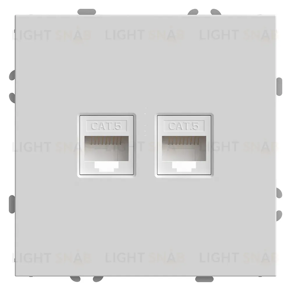 Розетка компьютерная 2-местная RJ-45 Stekker RST00-5111-01 Эмили 49874 49874