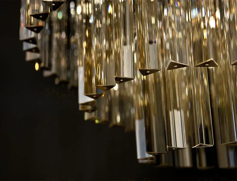 Подвесная люстра Delight Collection 1920s Odeon KR0387P-10A chrome/amber KR0387P-10A chrome/amber
