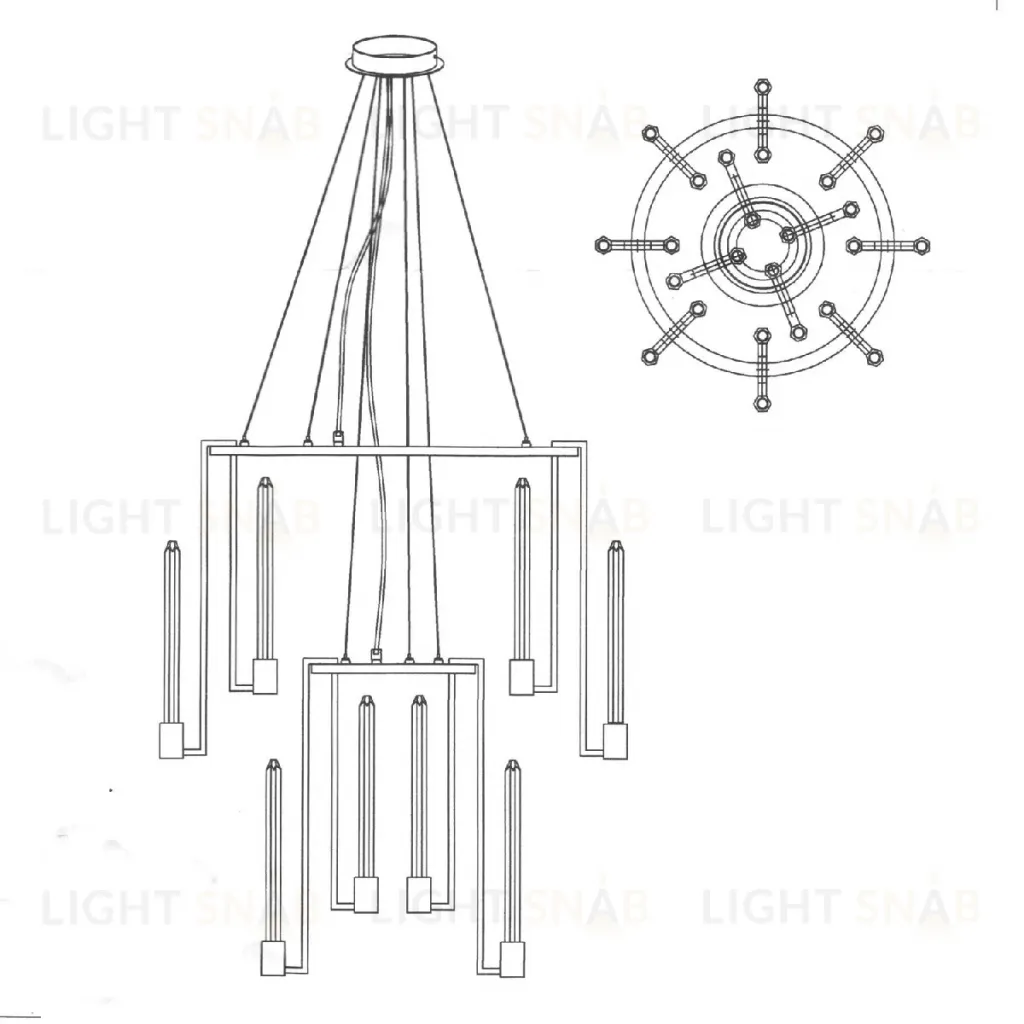 Подвесная люстра Delight Collection P98026L-12 P98026L-12