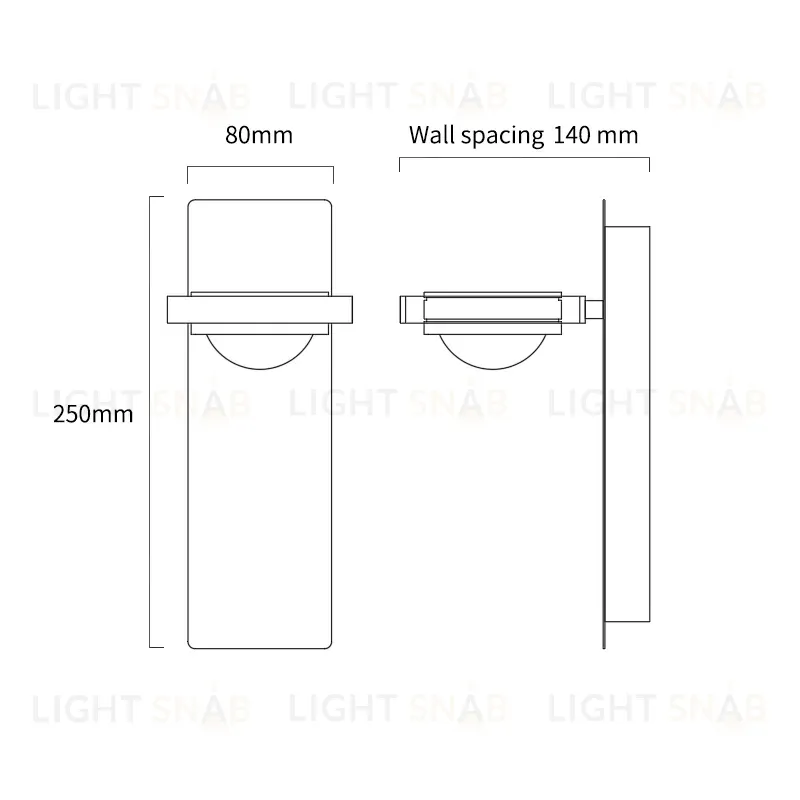 Настенный светильник Delight Collection Wall lamp MT9108-1W gun black MT9108-1W gun black