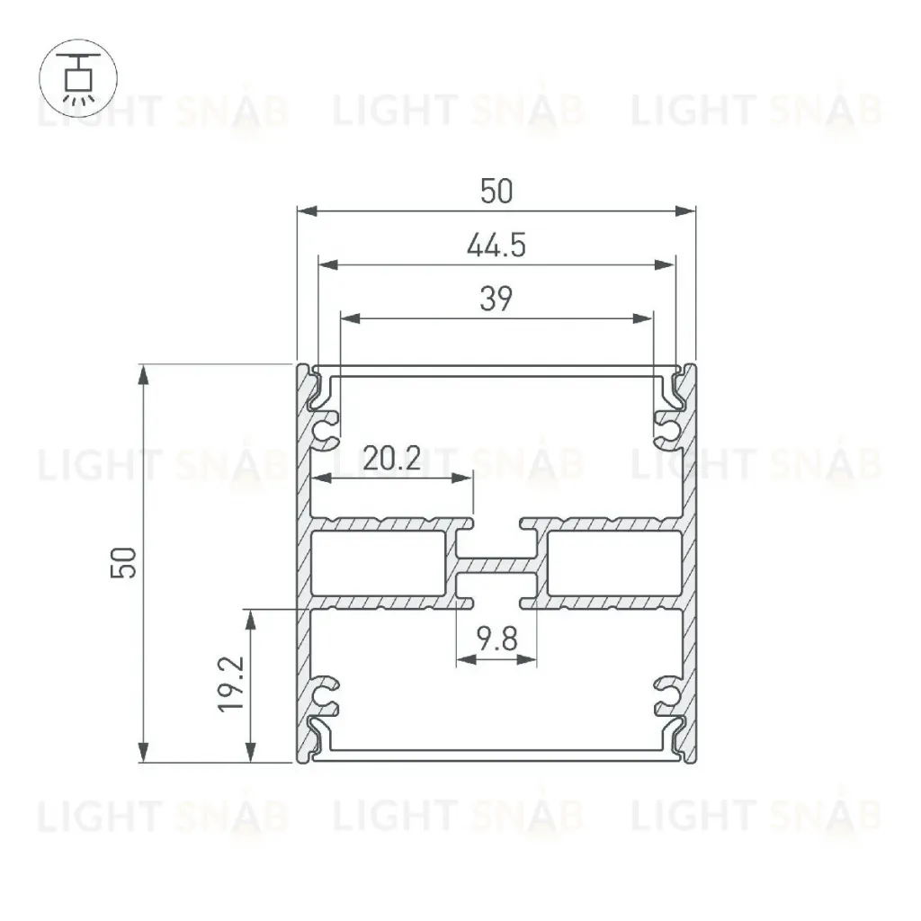 Алюминиевый профиль Arlight LINE-5050-DUAL-3000 ANOD 047486 047486