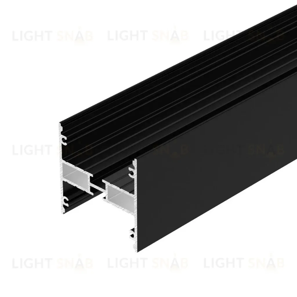Алюминиевый профиль Arlight LINE-5050-DUAL-3000 ANOD BLACK 047487 047487