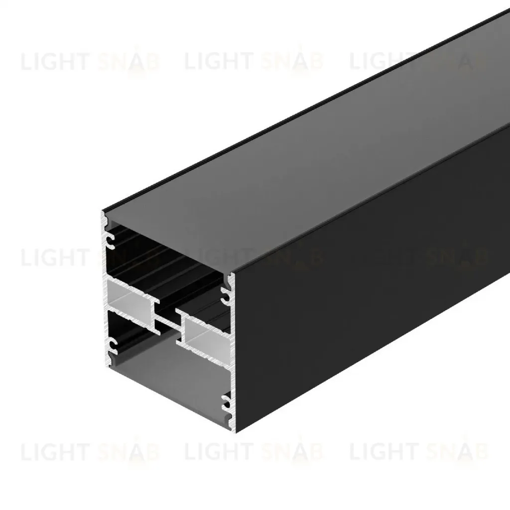 Алюминиевый профиль Arlight LINE-5050-DUAL-3000 ANOD BLACK 047487 047487