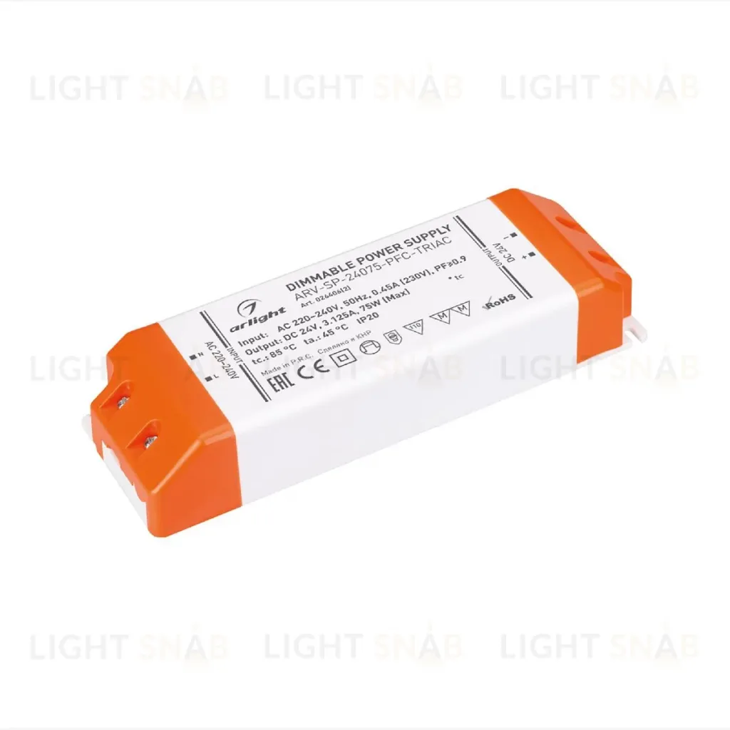 Блок питания Arlight ARV-SP-24075-PFC-TRIAC (24V, 3.1A, 75W) 026406(2) 026406(2)