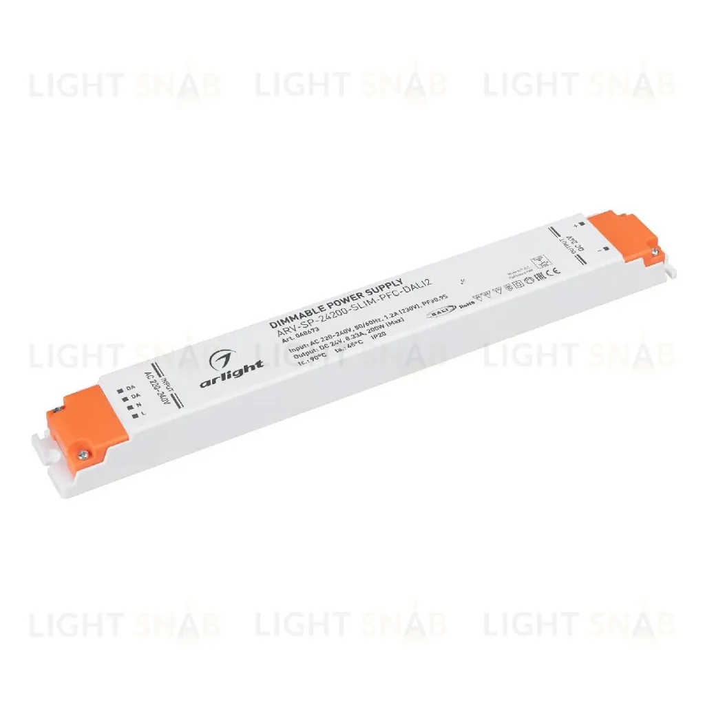 Блок питания Arlight ARV-SP-24200-SLIM-PFC-DALI2 (24V, 8.33A, 200W) 048673 048673