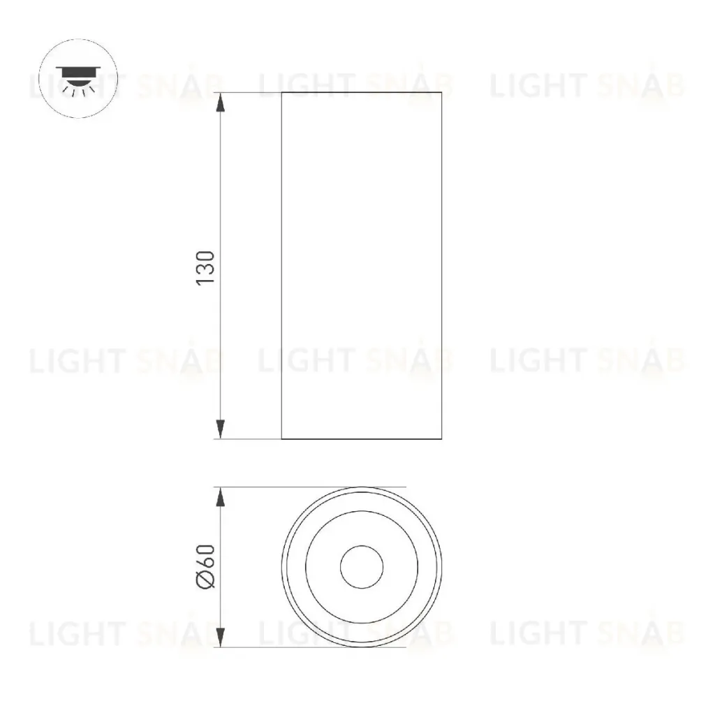 Накладной светильник Arlight SP-GABI-SURFACE-R60-12W Day4000 050719 050719