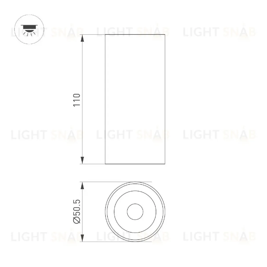 Накладной светильник Arlight SP-GABI-SURFACE-R50-9W Warm3000 050711 050711