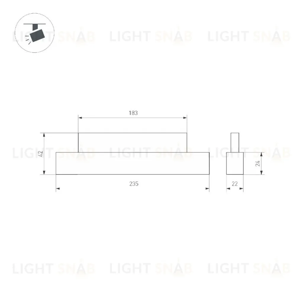 Трековый магнитный светильник Arlight MAG-ORIENT-LASER-L235-8W Warm2700 051734 051734