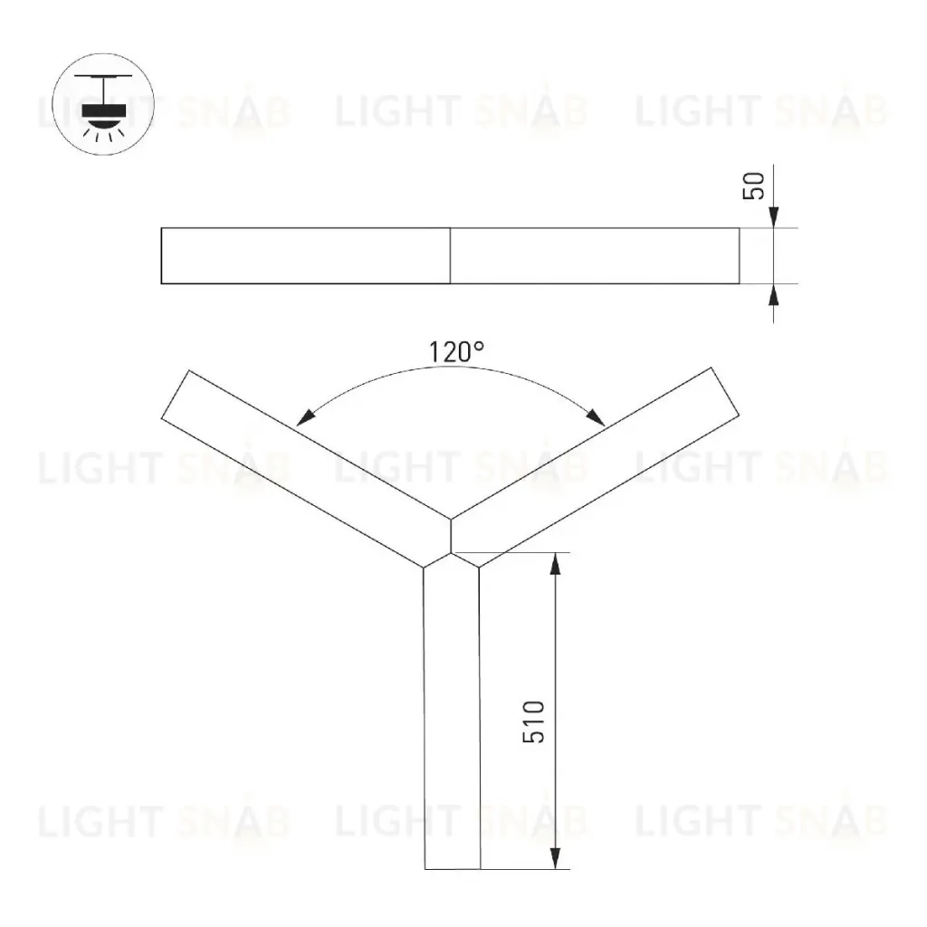 Линейный подвесной светильник Arlight SP-RAYS-3-HANG-5050-510-34W Day4000 049205 049205