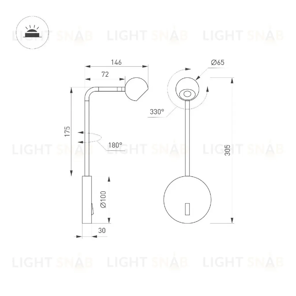 Бра Arlight SP-OTTORI-LONG-WALL-6W Warm3000 051024 051024