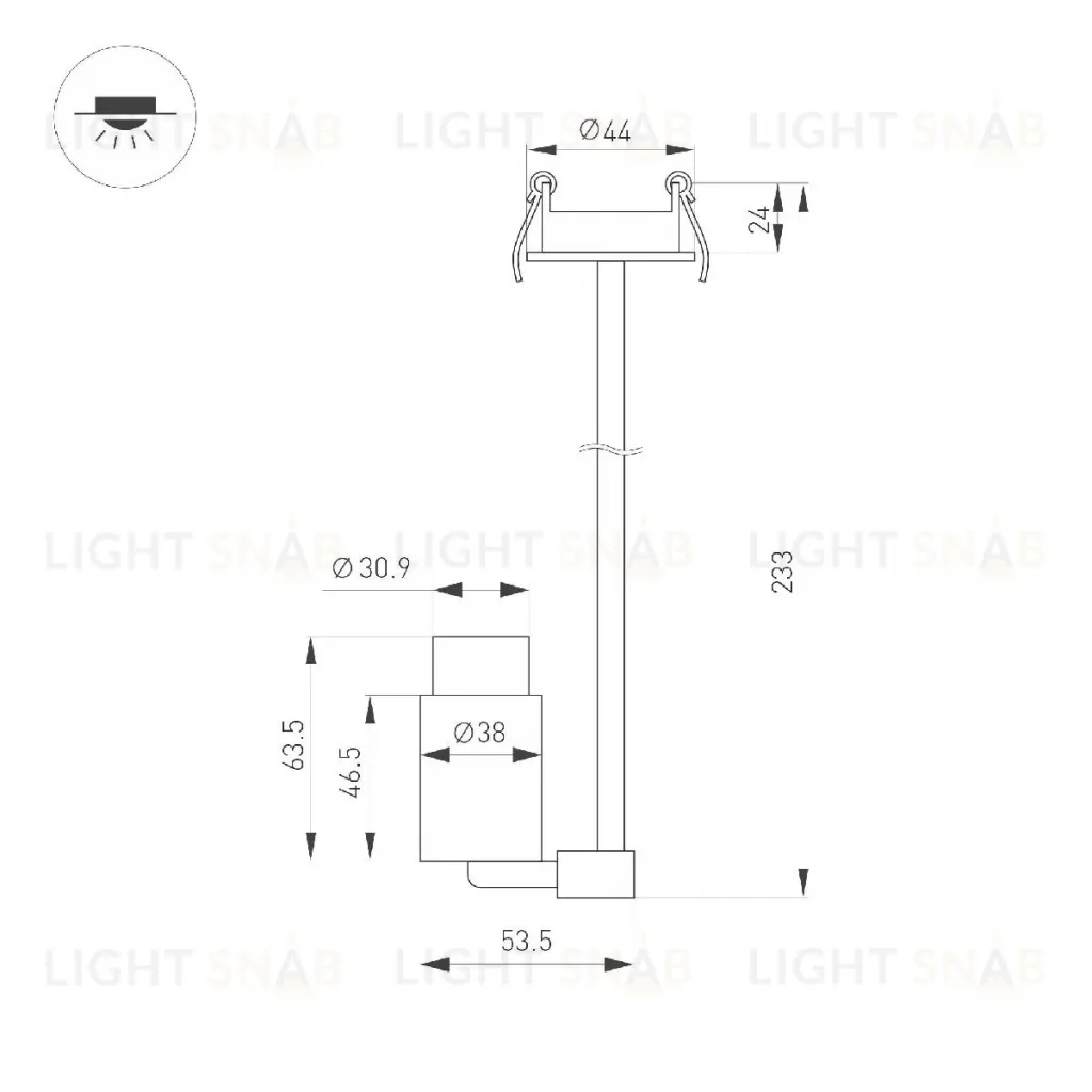 Встраиваемый спот Arlight ART-NEMO-BUILT-ZOOM-L205-R38-5W Day4000 049784 049784