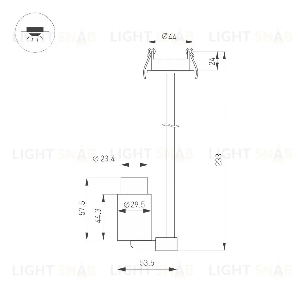 Встраиваемый спот Arlight ART-NEMO-BUILT-ZOOM-L205-R29.5-2W Warm3000 049779 049779