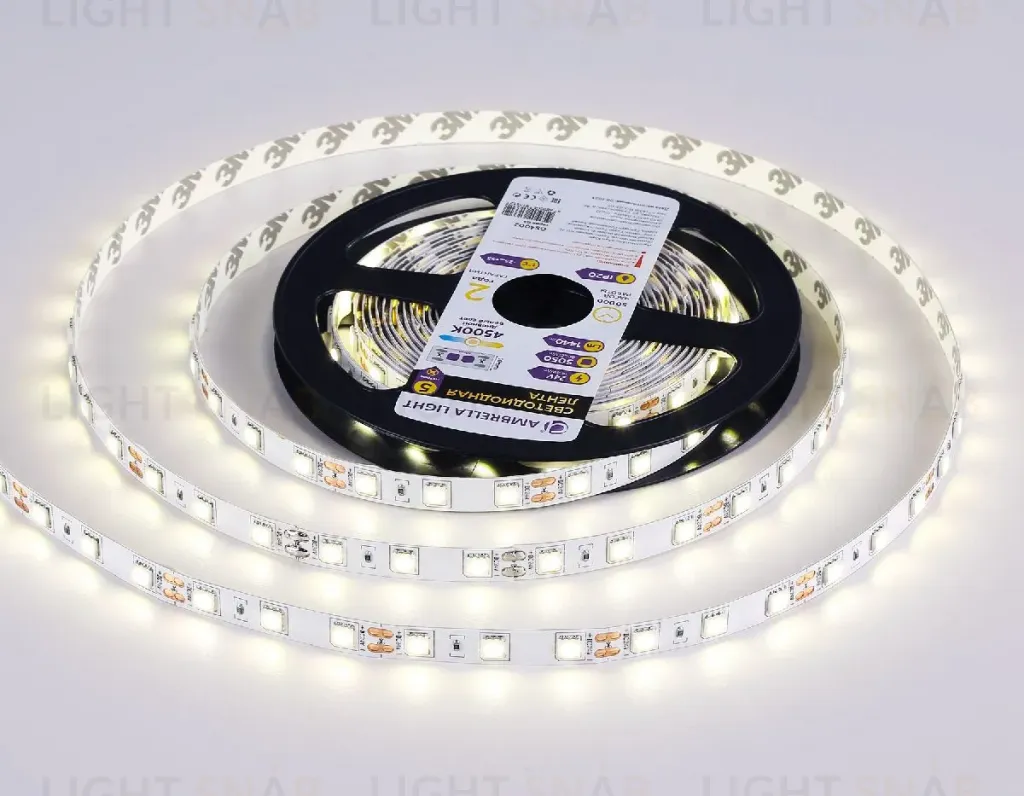 Светодиодная лента Ambrella Light Illumination 24В 5050 14,4Вт/м 3000K 5м IP20 GS4002 GS4002
