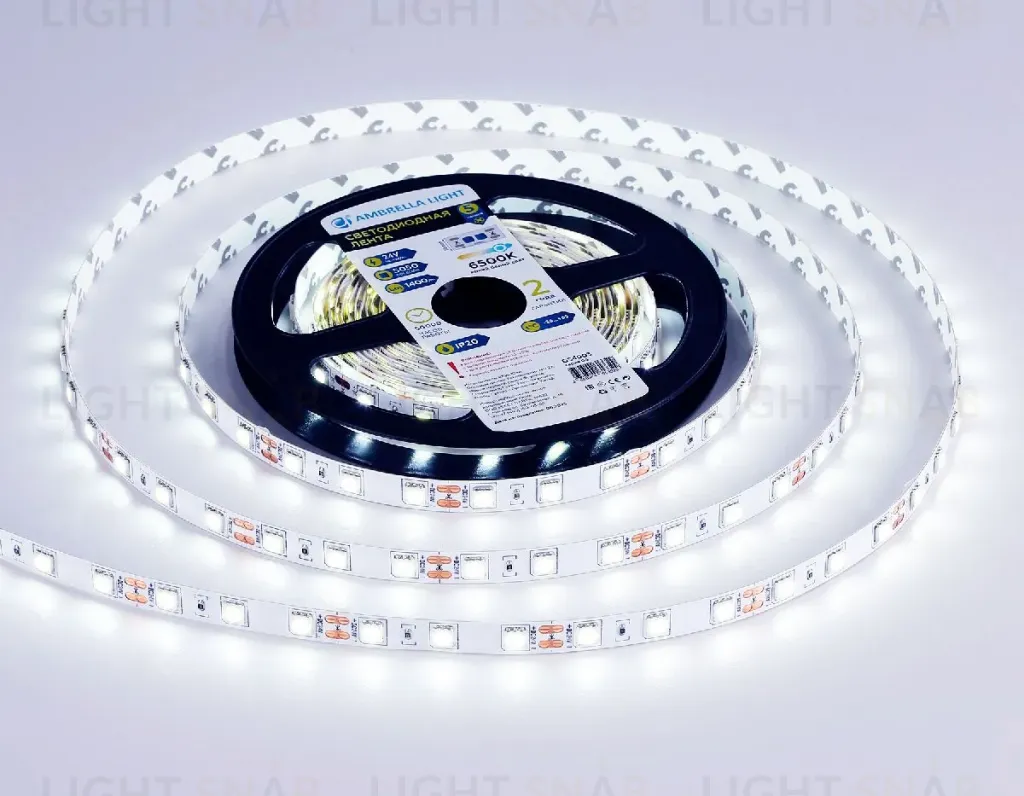 Светодиодная лента Ambrella Light Illumination 24В 5050 14,4Вт/м 6500K 5м IP20 GS4003 GS4003