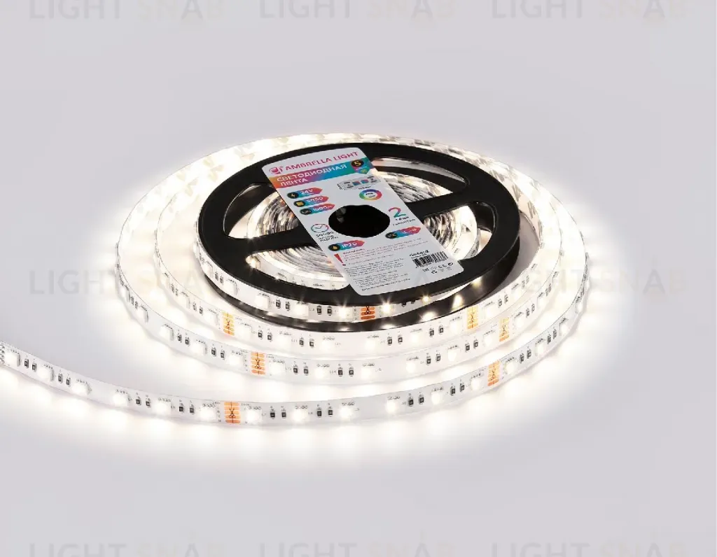 Светодиодная лента Ambrella Light Illumination 24В 5050 10Вт/м RGBW+4500K 5м IP20 GS4402 GS4402