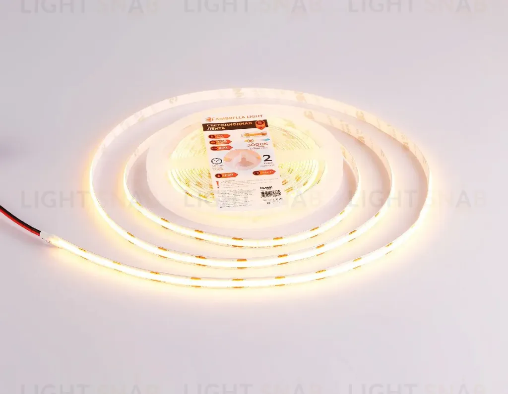 Светодиодная лента Ambrella Light Illumination 24В COB 10Вт/м 3000K 5м IP20 GS4651 GS4651