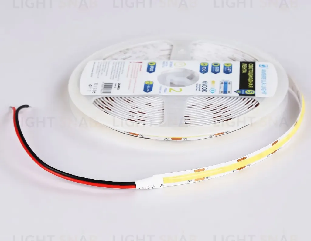 Светодиодная лента Ambrella Light Illumination 24В COB 10Вт/м 6500K 5м IP20 GS4653 GS4653
